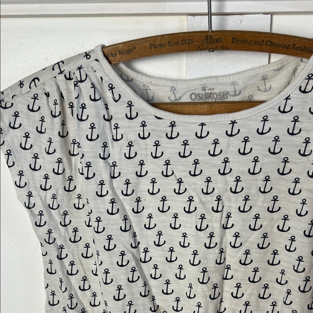 OshKosh B'gosh Nautical Anchor Shirt Dress - White and Navy